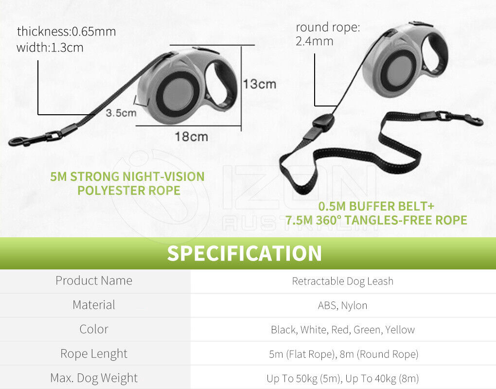 Qttie Retractable Dog Leash