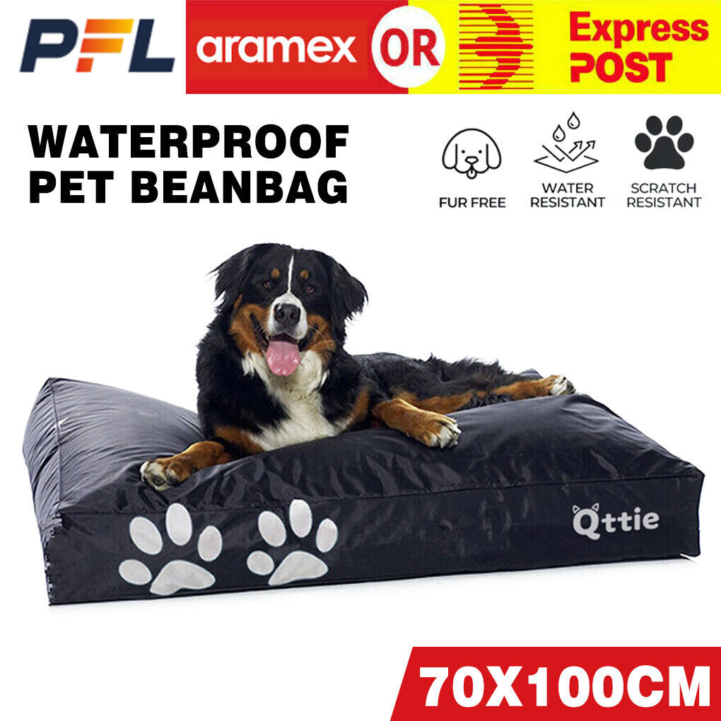 Qtiie Weatherproof Indoor/Outdoor Dog Beanbag