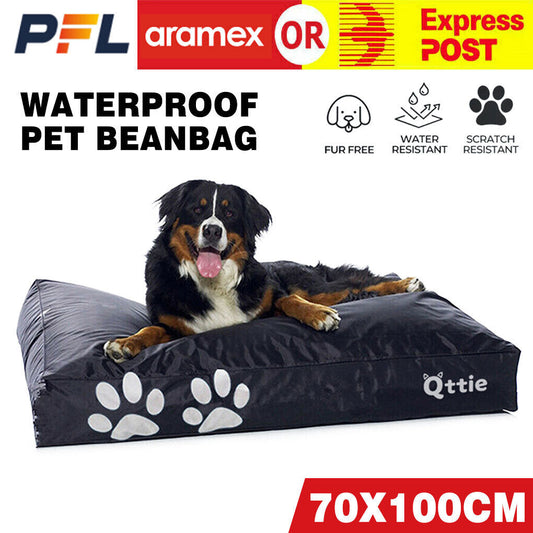 Qtiie Weatherproof Indoor/Outdoor Dog Beanbag